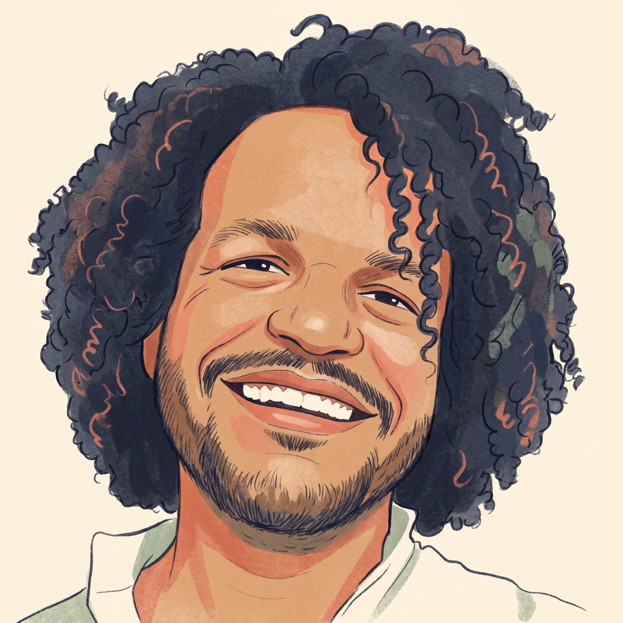 Illustrated portrait of the founder of Clearfield Community Spotlight